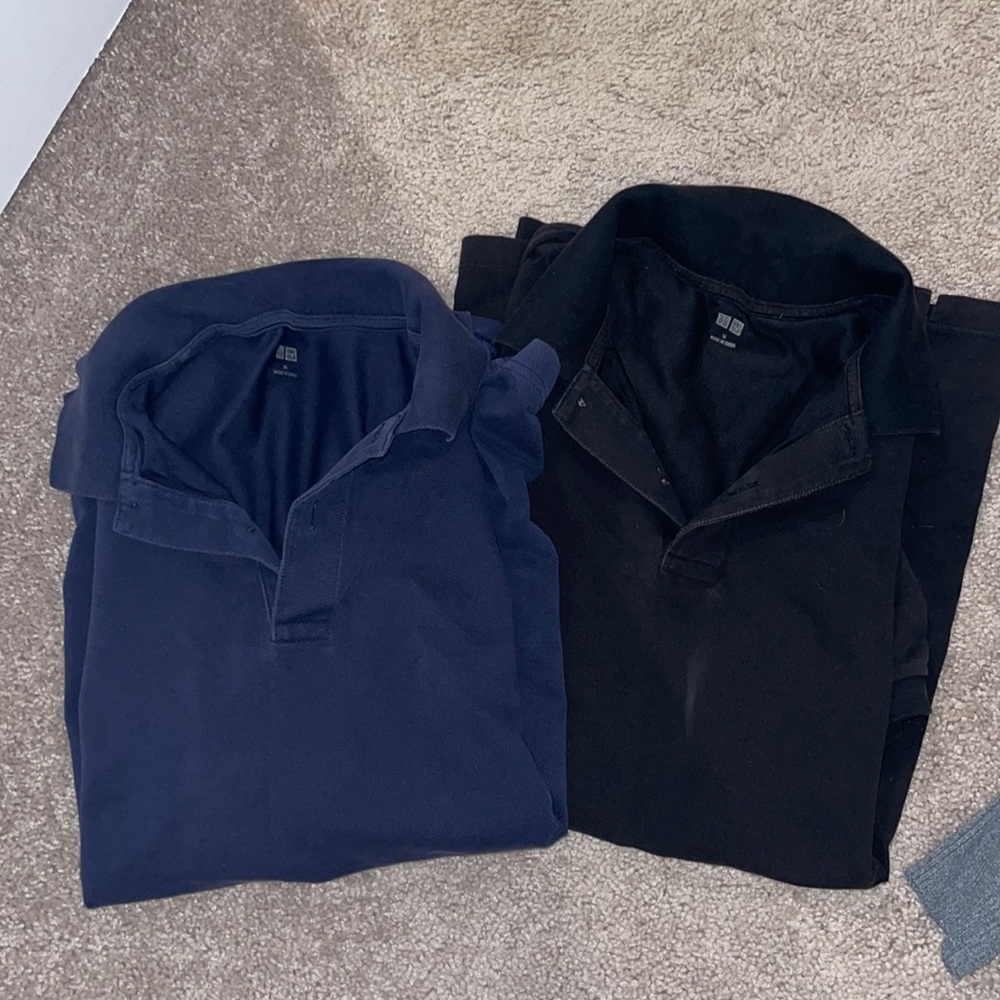 Two medium polo shirts